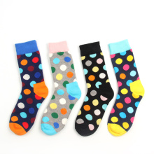 Dot Design Cotton Leisure Fashion mignonne Femme drôle femme personnalisée en gros chaussettes heureuses